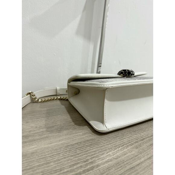 NWT Bvlgari Diamond Blast Leather Serpenti Shoulder Bag w/ Crossbody Chain Strap - Picture 12 of 16